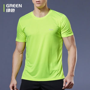 Black Compression Men T shirts workout Sports Running T shirt Short