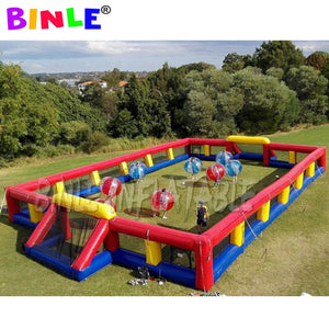 New style outdoor glass inflatable football court,bubble ball pitch