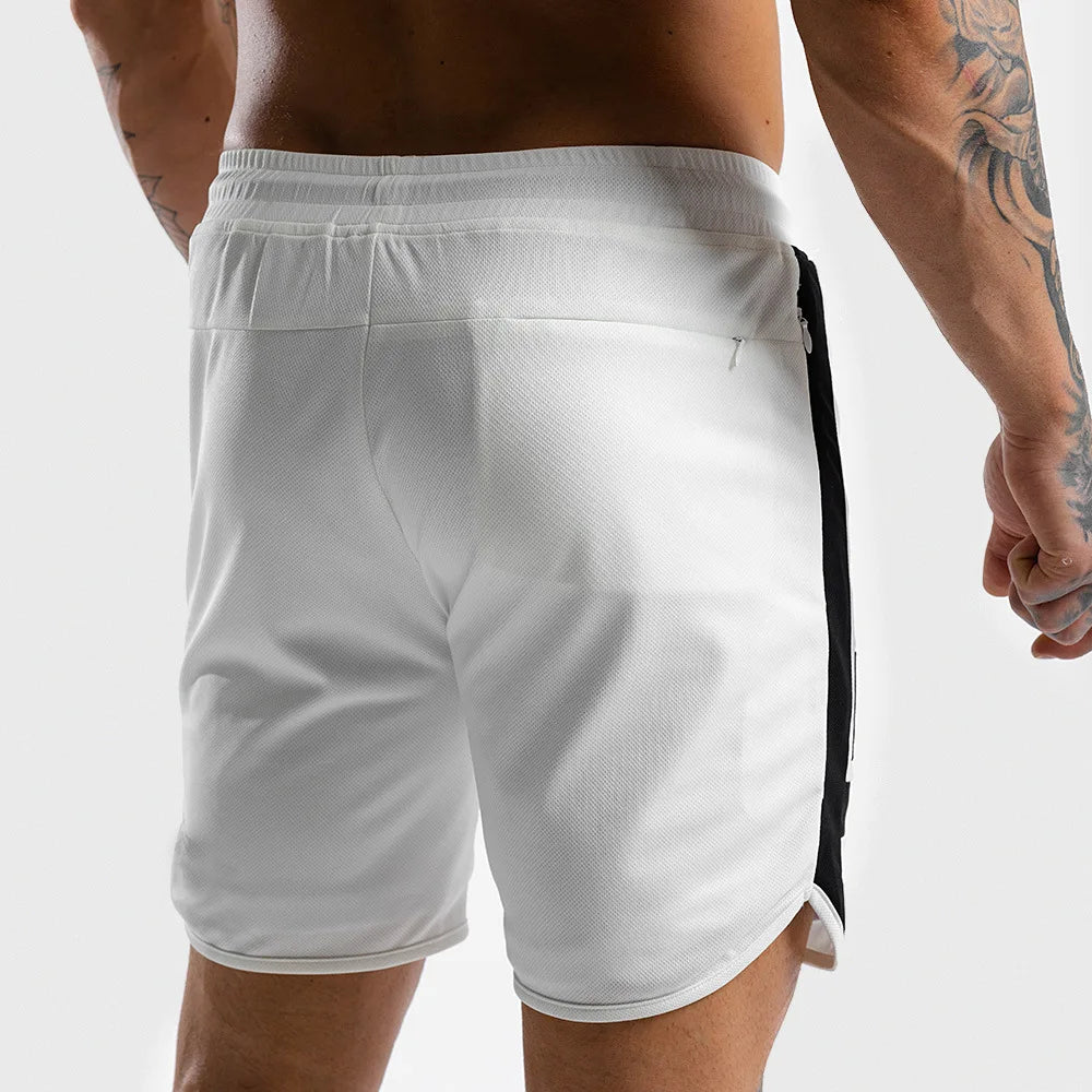 New Gym Mens Sport Running Shorts Quick Dry grid Workout Short Pants