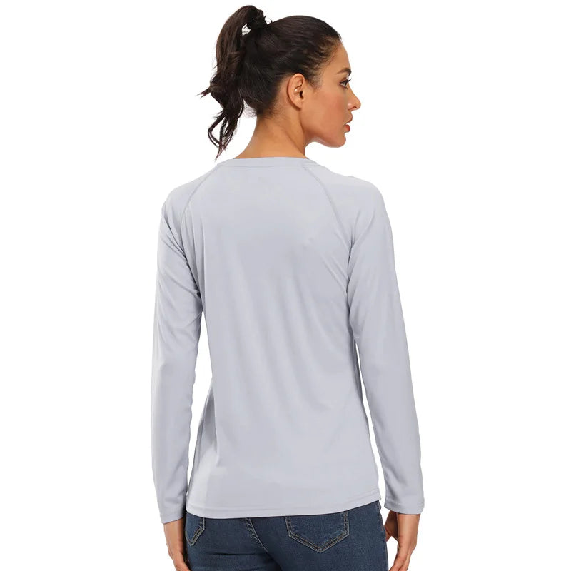 Women t shirt Long Sleeve Shirt UPF 50+ Sun Protection Quick Dry