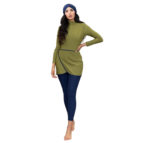 YONGSEN 2022 Modest Plus Size Burkinis Muslim Women Swimwear Swimsuit