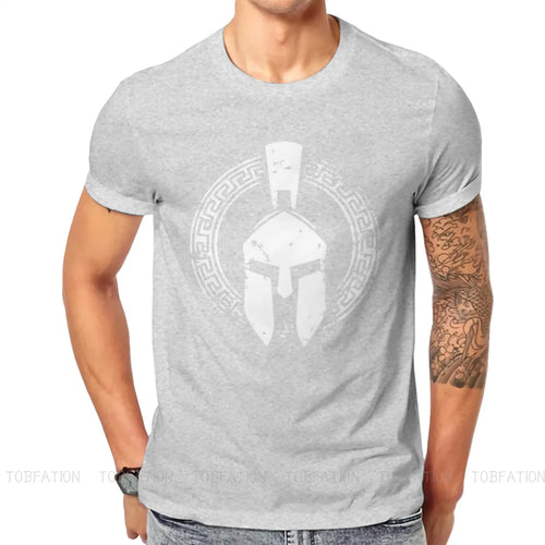 Ancient Greeks Spartan Helm Warrior TShirt Men Alternative Oversized