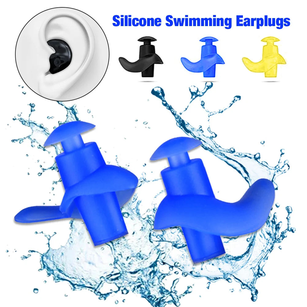 Swimming Earplugs Waterproof Reusable Silicone Ear Plugs Diving Sport