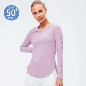 Women's Seamless t-Shirt Blouse Long Sleeve Gym Sports Yoga Top Woman