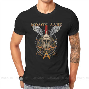 Ancient Greeks Spartan Molon Lable TShirt Men Alternative Large Casual