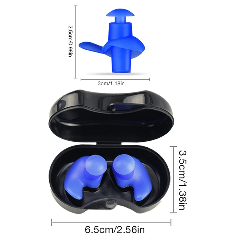 Swimming Earplugs Waterproof Reusable Silicone Ear Plugs Diving Sport