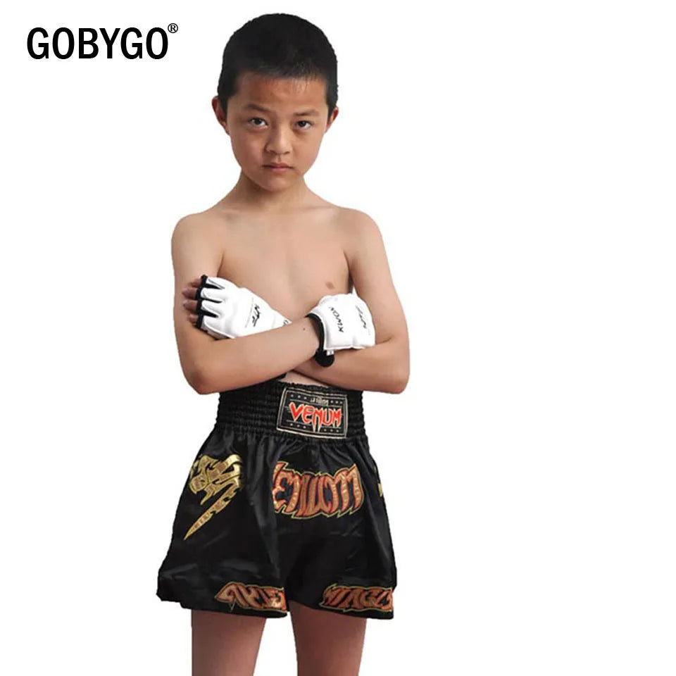 GOBYGO Half Fingers Kids Sandbag Training Boxing Gloves PU Leather