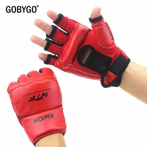 GOBYGO Half Fingers Kids Sandbag Training Boxing Gloves PU Leather