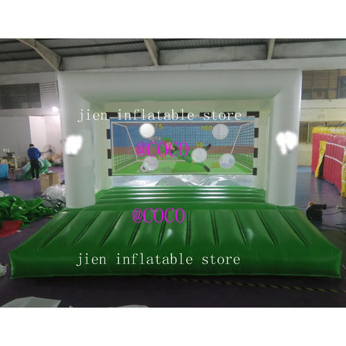 free air ship to door, 5x4m Inflatable Football Shoot Games, bouncy