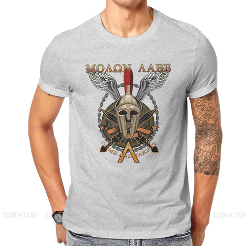 Ancient Greeks Spartan Molon Lable TShirt Men Alternative Large Casual