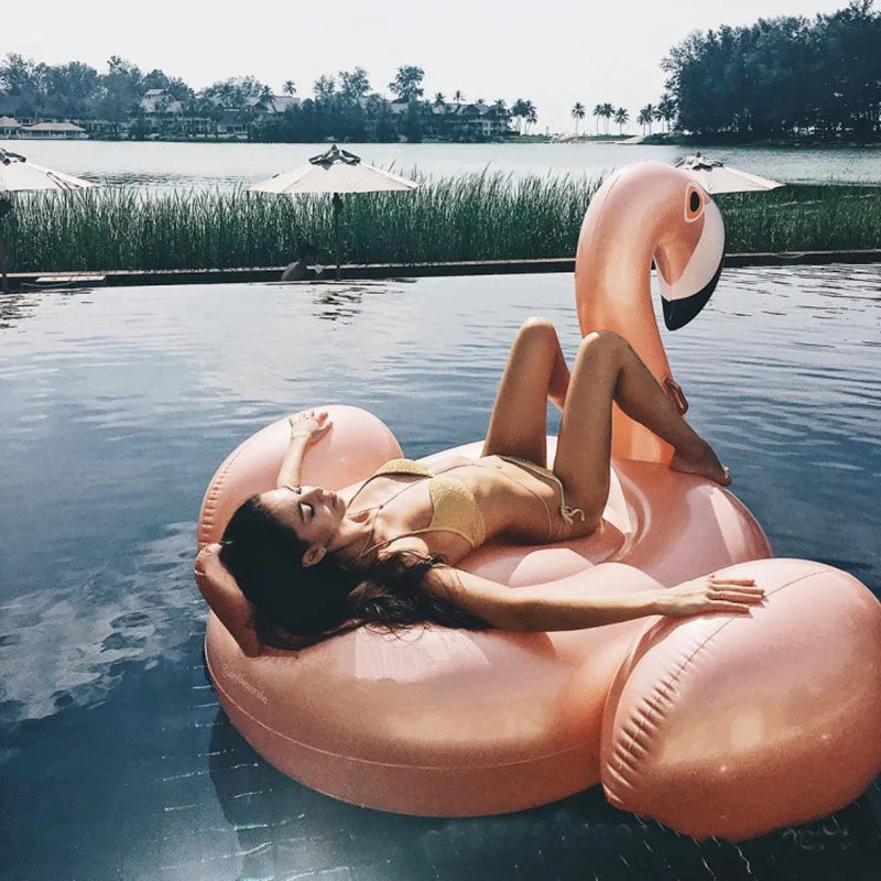 Giant Swan Watermelon Floats Pineapple Flamingo Swimming Ring Unicorn