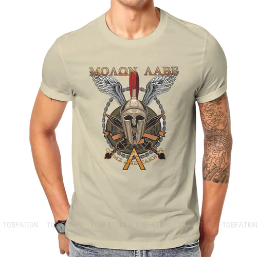 Ancient Greeks Spartan Molon Lable TShirt Men Alternative Large Casual