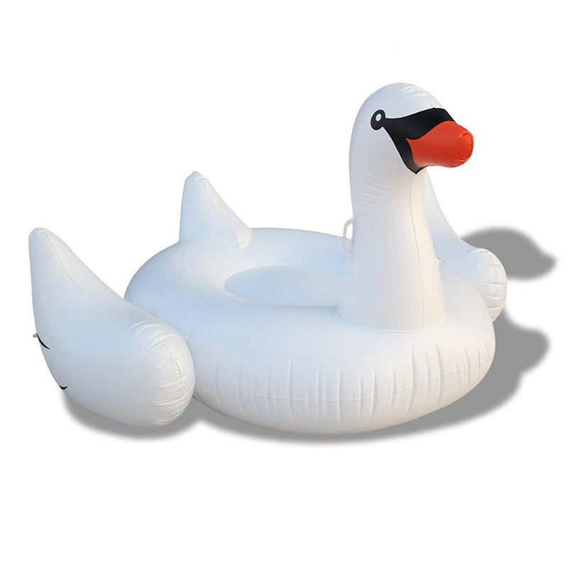 150cm Inflatable Gaint Swan Pool Float Giant Swimming Ring Summer