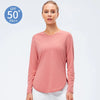 Women's Seamless t-Shirt Blouse Long Sleeve Gym Sports Yoga Top Woman