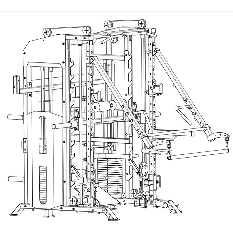 Home Gym Smith Machine Cables | Multi Functional Smith Machine - Home