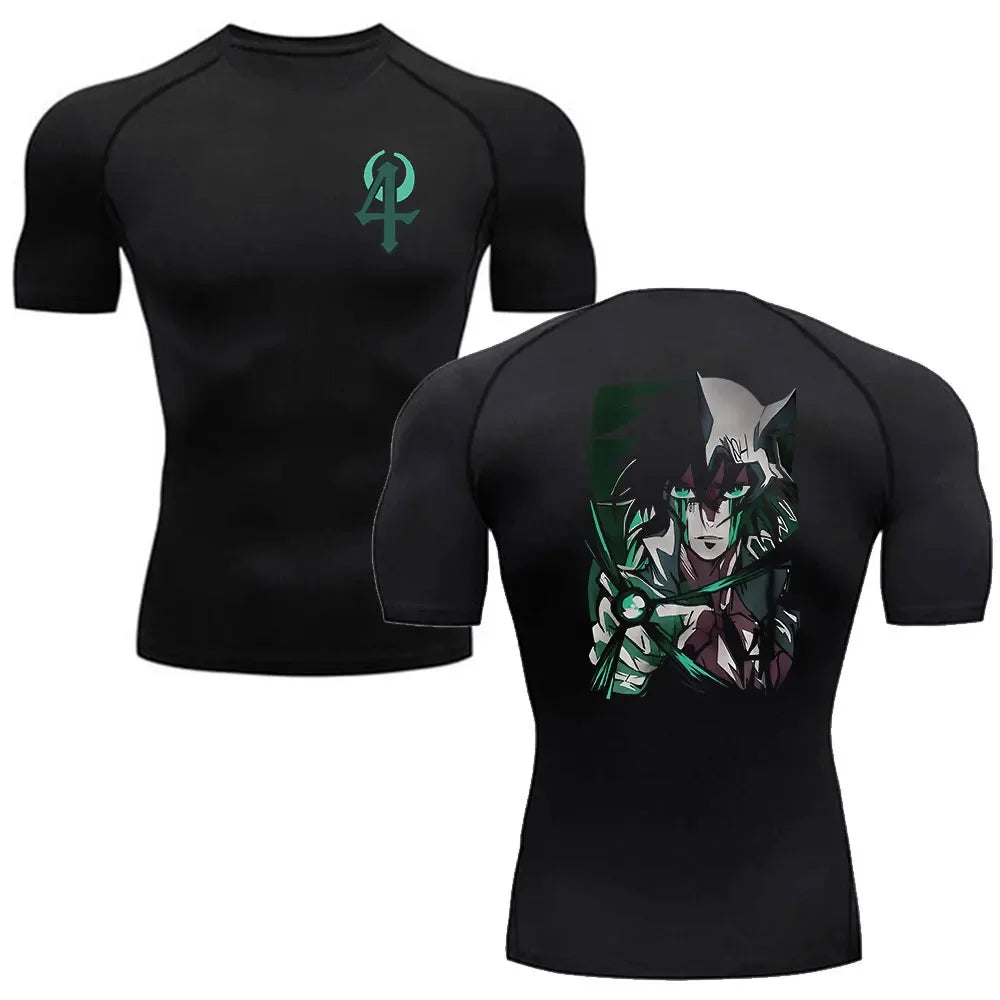 Anime Bleach T Shirt For Men New Trend Sport BJJ Rashguard Tshirt Men