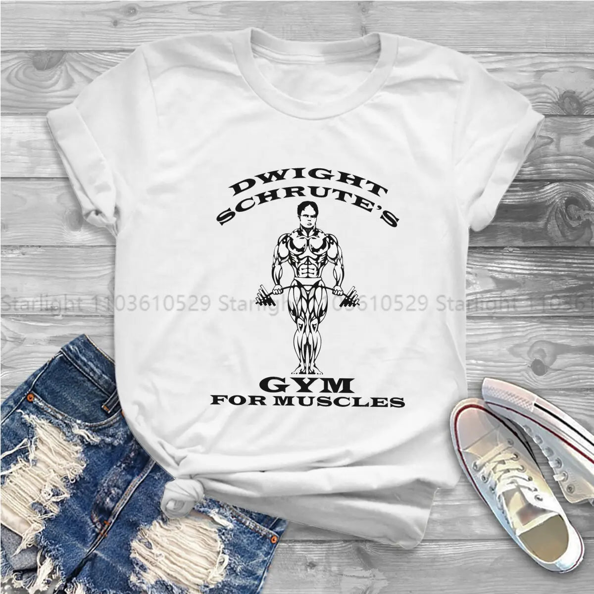 The Office Girls T Shirt Dwight Schrute's Gym For Muscles Female Tops