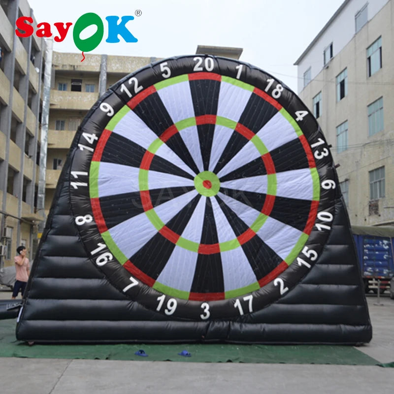 SAYOK 4mH Double Side Inflatable Soccer Dart PVC Inflatable Football