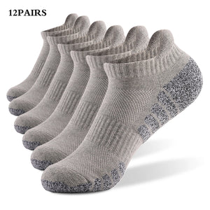 6/12Pairs Sport Ankle Socks Athletic Low-cut Sock Thick Knit Sock