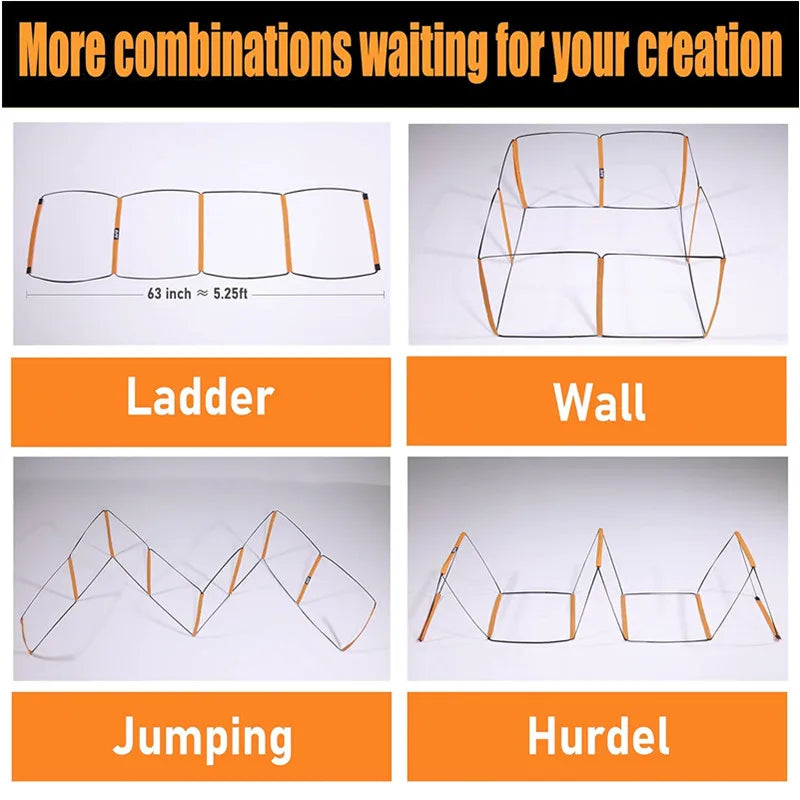 Foldable Agility Ladder Soccer Football Training Equipment Jump Speed