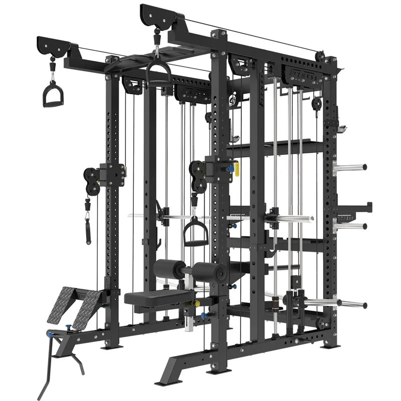 Gym Fitness Equipment Cable Crossover Comb Trainer Power Squat Rack