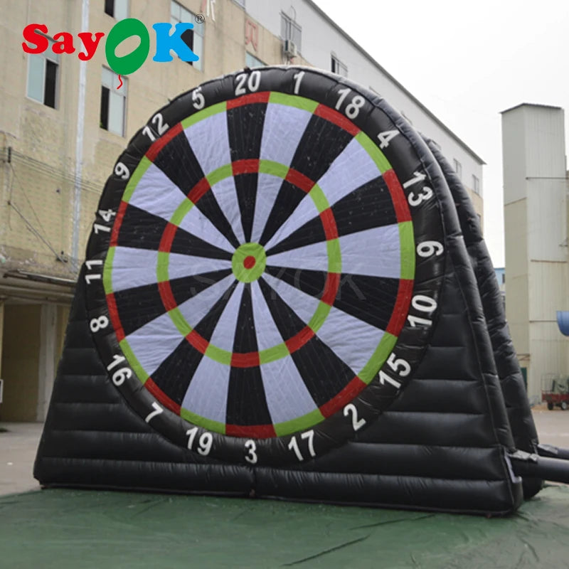 SAYOK 4mH Double Side Inflatable Soccer Dart PVC Inflatable Football