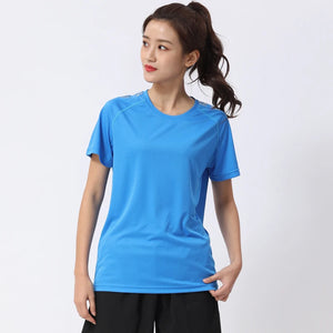 Women Sport T-shirts Quick Dry Print Running Casual Short Sleeve Loose