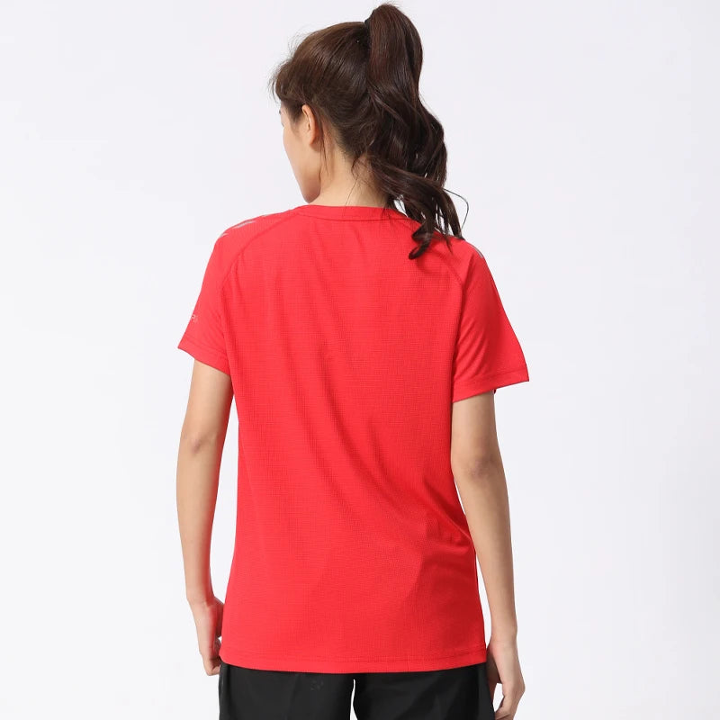 Women Sport T-shirts Quick Dry Print Running Casual Short Sleeve Loose