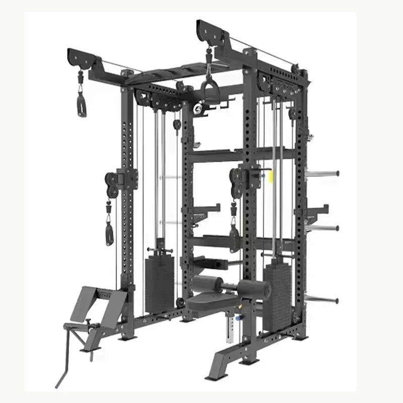 Gym Fitness Equipment Cable Crossover Comb Trainer Power Squat Rack