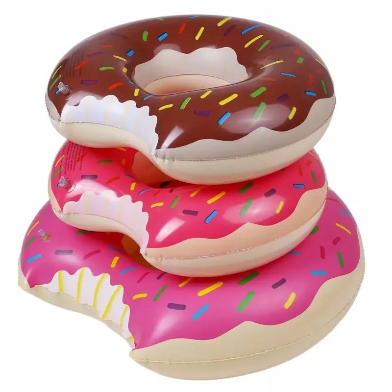 60/70CM Inflatable Donut Swimming Ring Pool Float Beach Sea Party