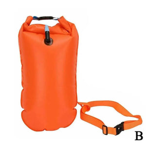 Inflatable Open Swimming Buoy Tow Float Dry Bag Double Air Bag with