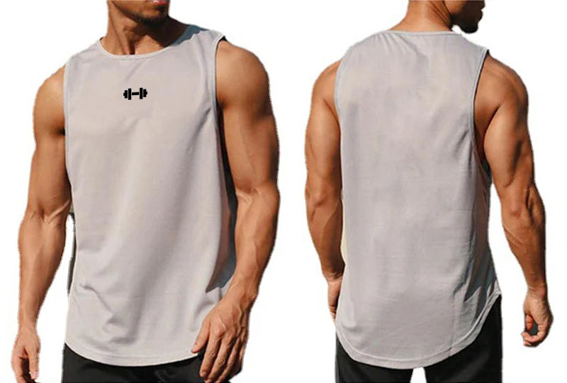 Gym Tank Top Men Summer Sportswear Mesh Quick Dry Bodybuilding