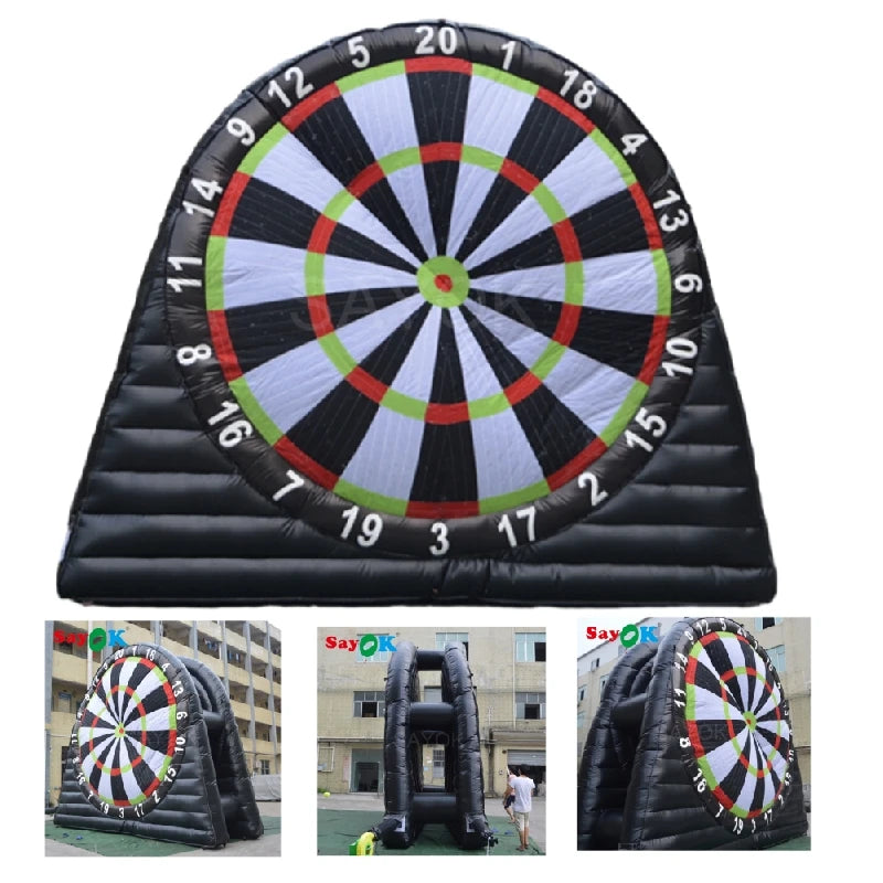 SAYOK 4mH PVC Double-Sided Score Board  Giant Inflatable Football