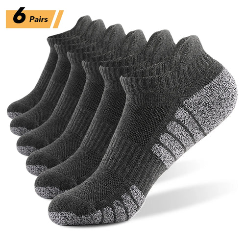 6/12Pairs Sport Ankle Socks Athletic Low-cut Sock Thick Knit Sock