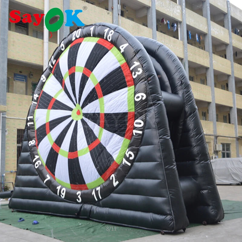 SAYOK 4mH PVC Double-Sided Score Board  Giant Inflatable Football