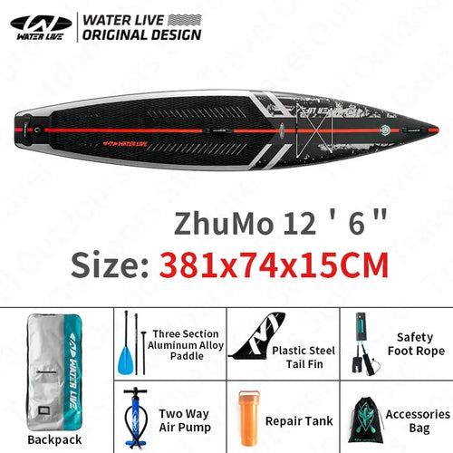 WATERLIVE ZHUMO Distance Travel Surfboard 12'6" Water Cruise