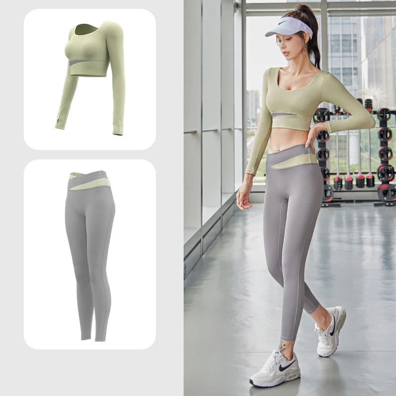 Yoga Sets 2PCS Sport Workout Clothes Femme Activewear Set Girls