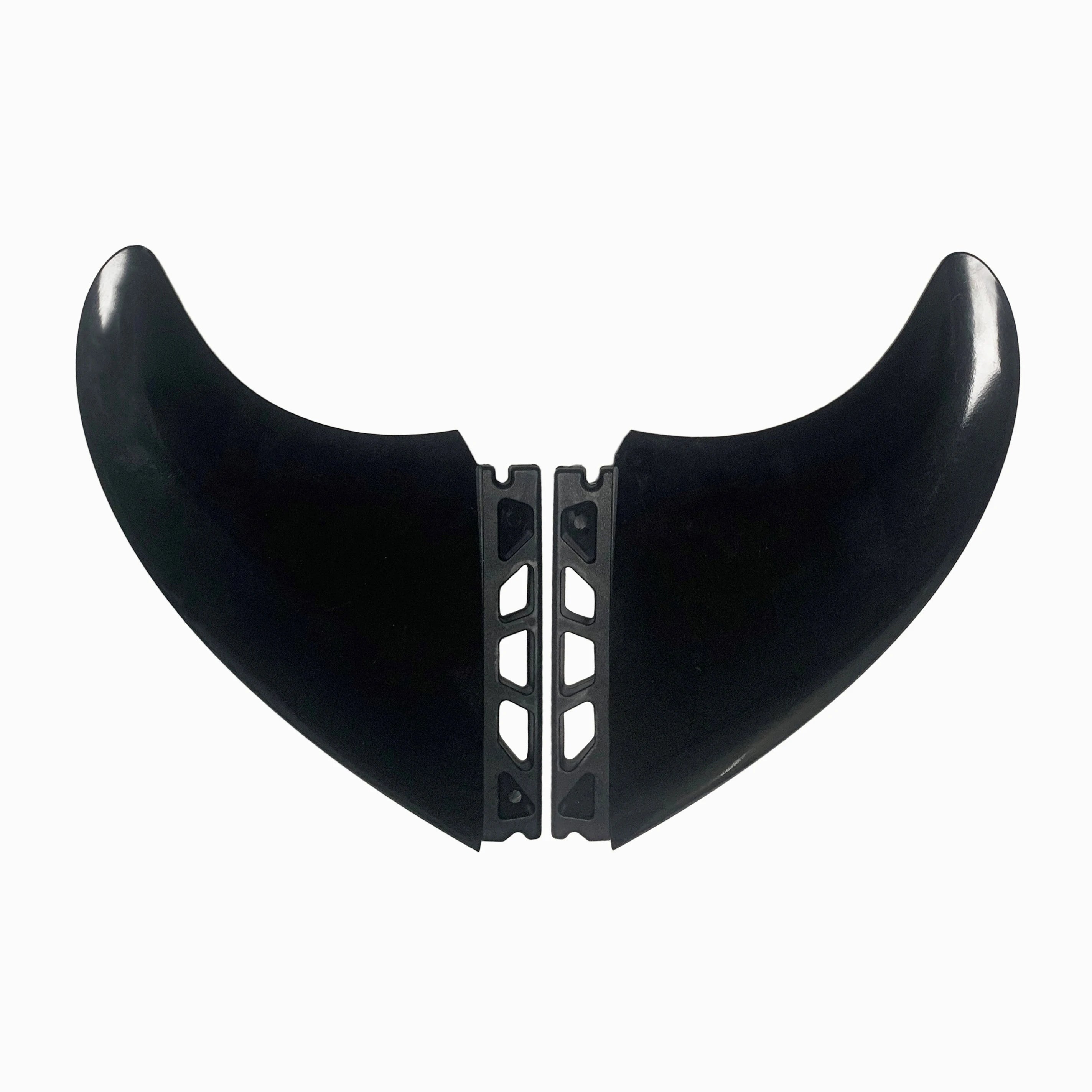 Twin Fins Single Tab Keel Fins Plastic Surfboard Fin 4.96inch Black