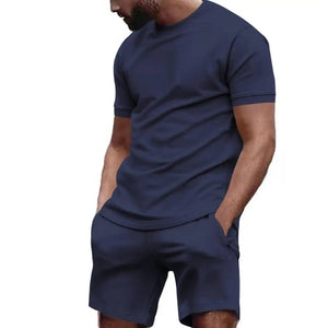 New Mens Summer Sports Tshirt Shorts Suit Comfortable Breathable Mesh