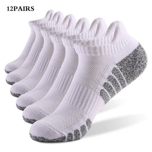 6/12Pairs Sport Ankle Socks Athletic Low-cut Sock Thick Knit Sock