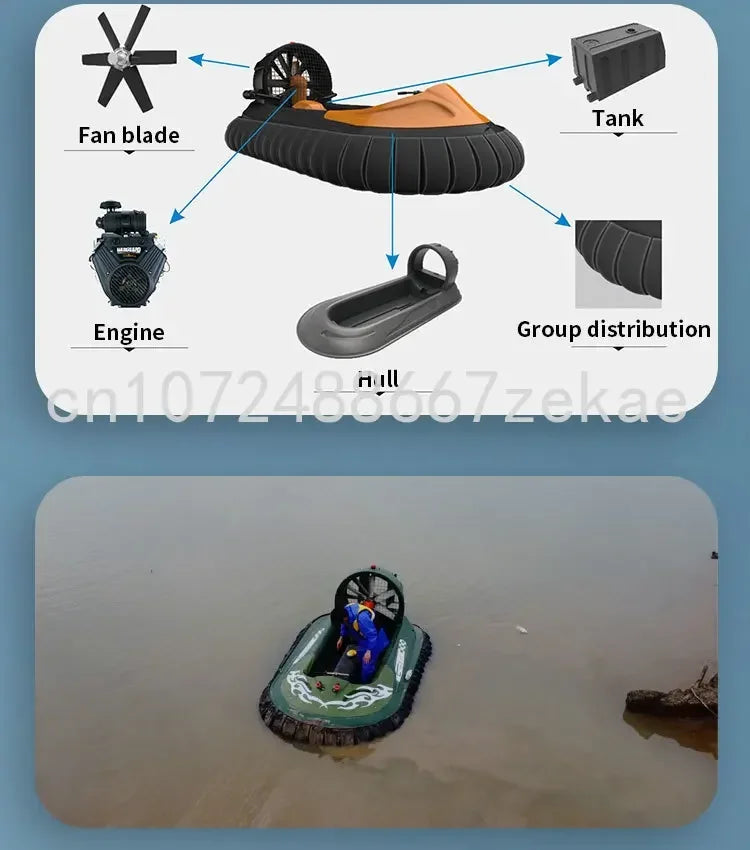 2023 China inflatable luxury hot sale boats Air Cushion Vessel