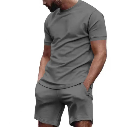 New Mens Summer Sports Tshirt Shorts Suit Comfortable Breathable Mesh