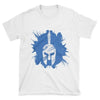 Ancient Greece Spartan Helmet White T-Shirt Short Sleeve Casual 100%