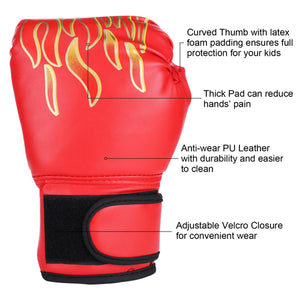 Boxing Glove Leather Kickboxing Protective Glove Kids Children