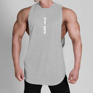 Summer New Y2K Sleeveless Top Men Muscle Tshirt Sporting Gym Clothing