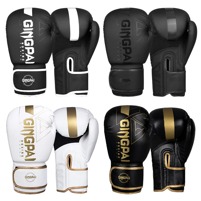 8/10/12/14oz Boxing Gloves PU Leather Muay Thai MMA Profession