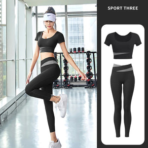 Yoga Sets 2PCS Sport Workout Clothes Femme Activewear Set Girls