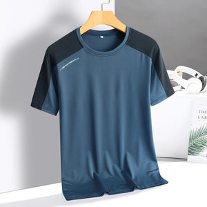 Quick Dry Sport T Shirt Men'S 2024 Short Sleeves Summer Casual White