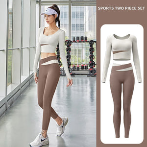 Yoga Sets 2PCS Sport Workout Clothes Femme Activewear Set Girls