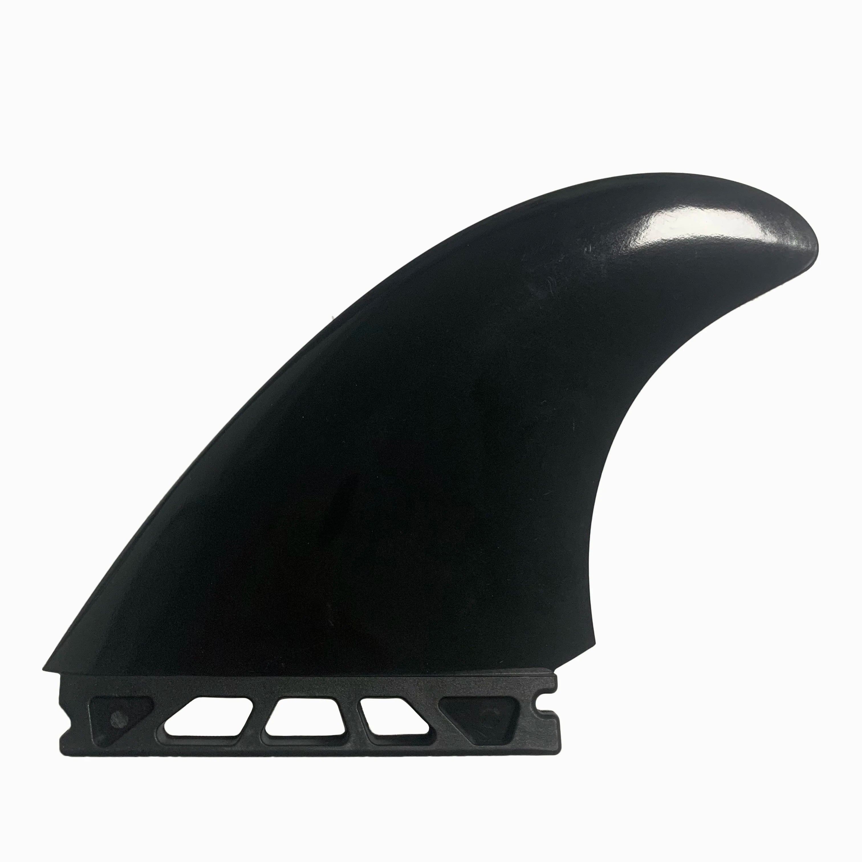 Twin Fins Single Tab Keel Fins Plastic Surfboard Fin 4.96inch Black